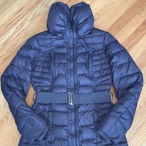 Thigh Length Down Filled Winter Coat